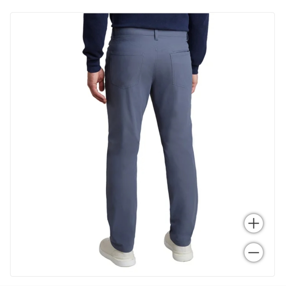 New Kirkland Signature Men’s Commuter Pant Blue UPF 50 Stretch Wick Size 34 X 29 - Picture 3 of 11
